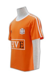 T173 t恤製作 t-shirt designs tee shirt 設計   團體訂製T恤供應商      橙色  合身 t 寬大 t 恤